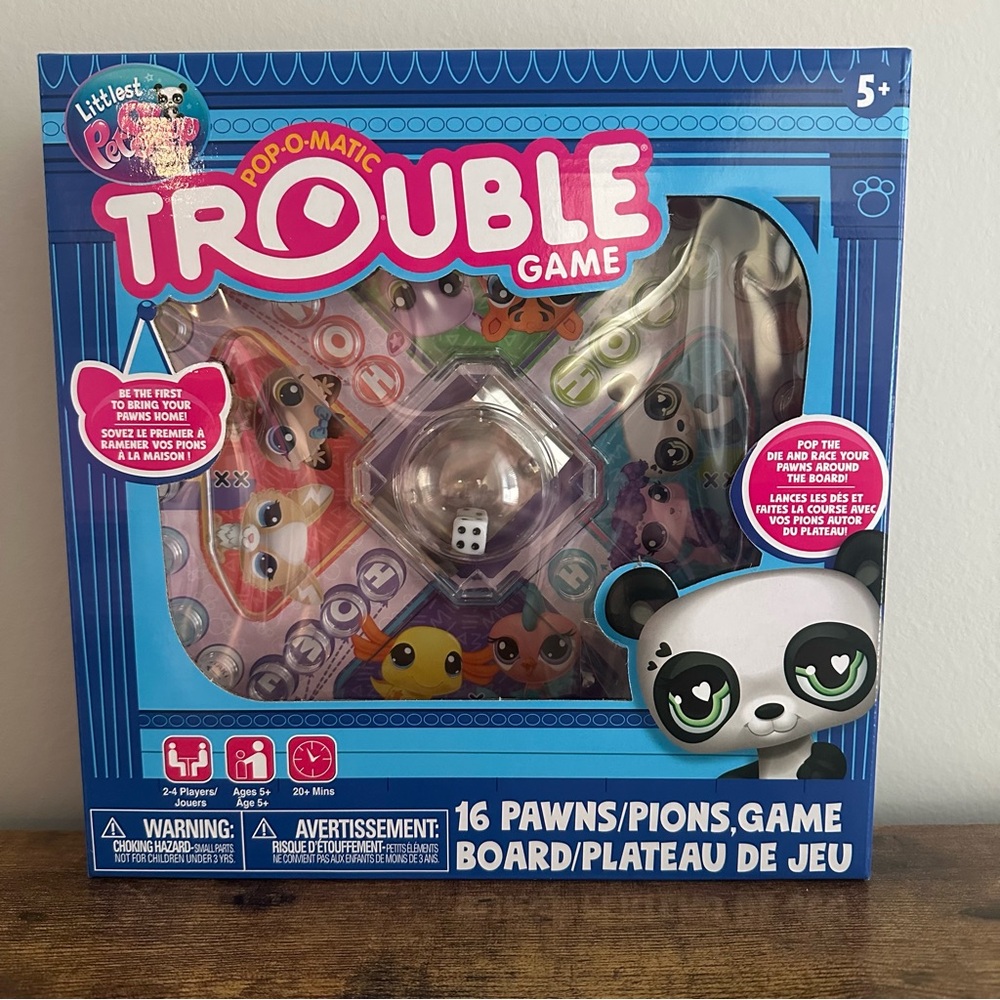 New Littlest Pet Shop LPS Trouble Board Game Pop 2-4 Players
